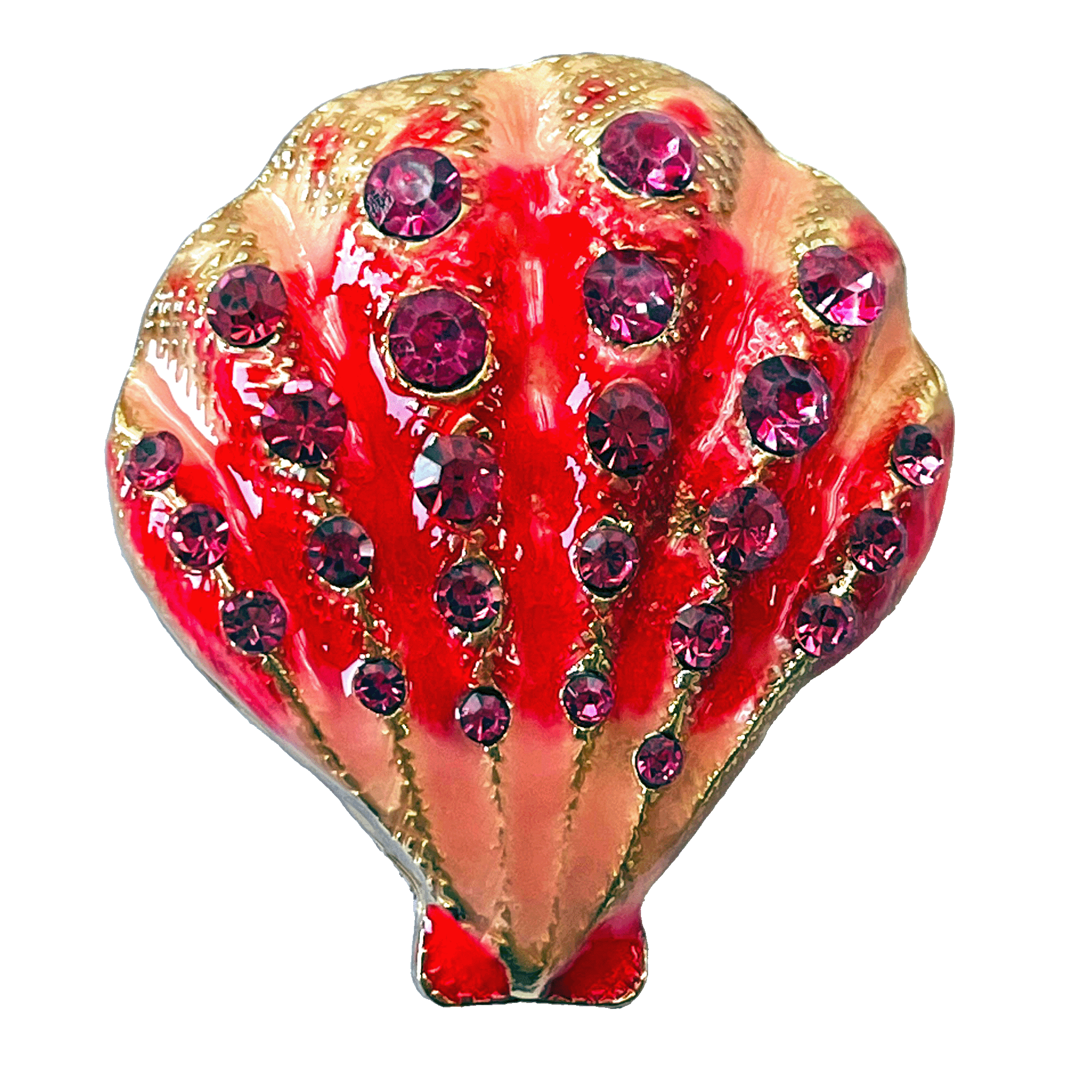 divalya-BR08-pink-seashell-crystal-brooch-2000x2000 Pink seashell brooch with coral enamel and sparkling pink crystals on gold-tone base – Divalya jewelry