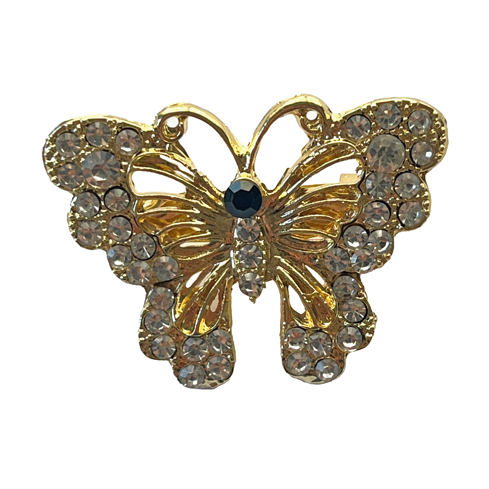 divalya-BR14-gold-crystal-butterfly-brooch-website-2000x2000 Gold butterfly brooch with sparkling clear crystals and dark center stone – Divalya jewelry