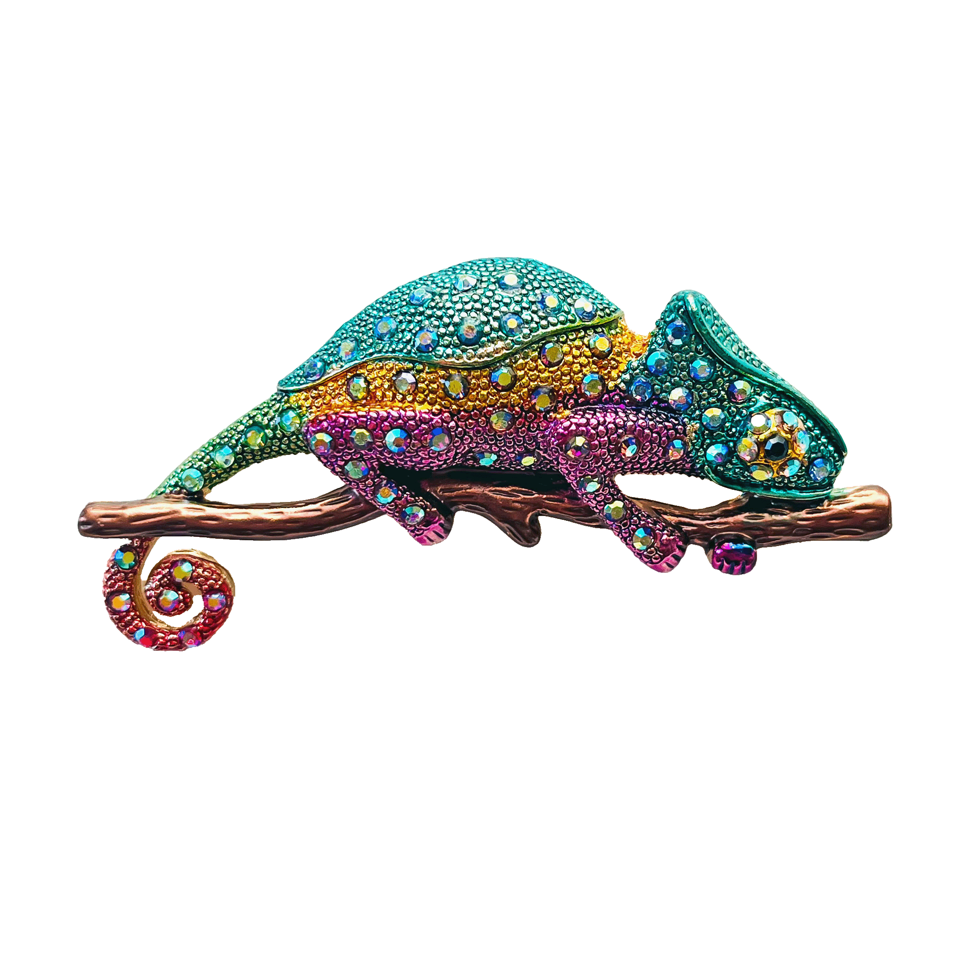divalya-BR16-rainbow-crystal-chameleon-brooch-on-branch-website-2000x2000 Rainbow crystal chameleon brooch on branch with multicolor stones – Divalya jewelry