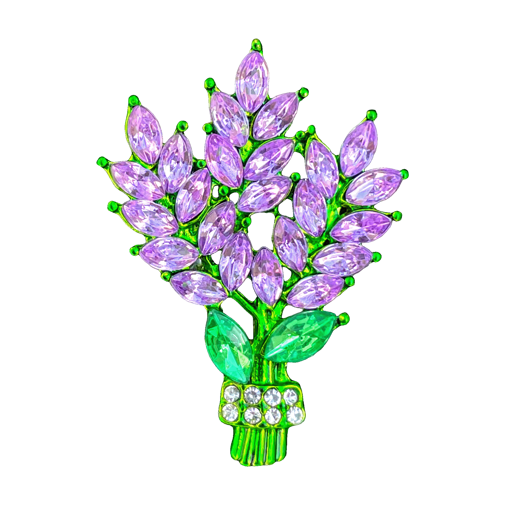 divalya-BR35-lavender-bouquet-purple-crystal-brooch-2000x2000 Lavender bouquet brooch with purple marquise crystals and green leaves – Divalya jewelry