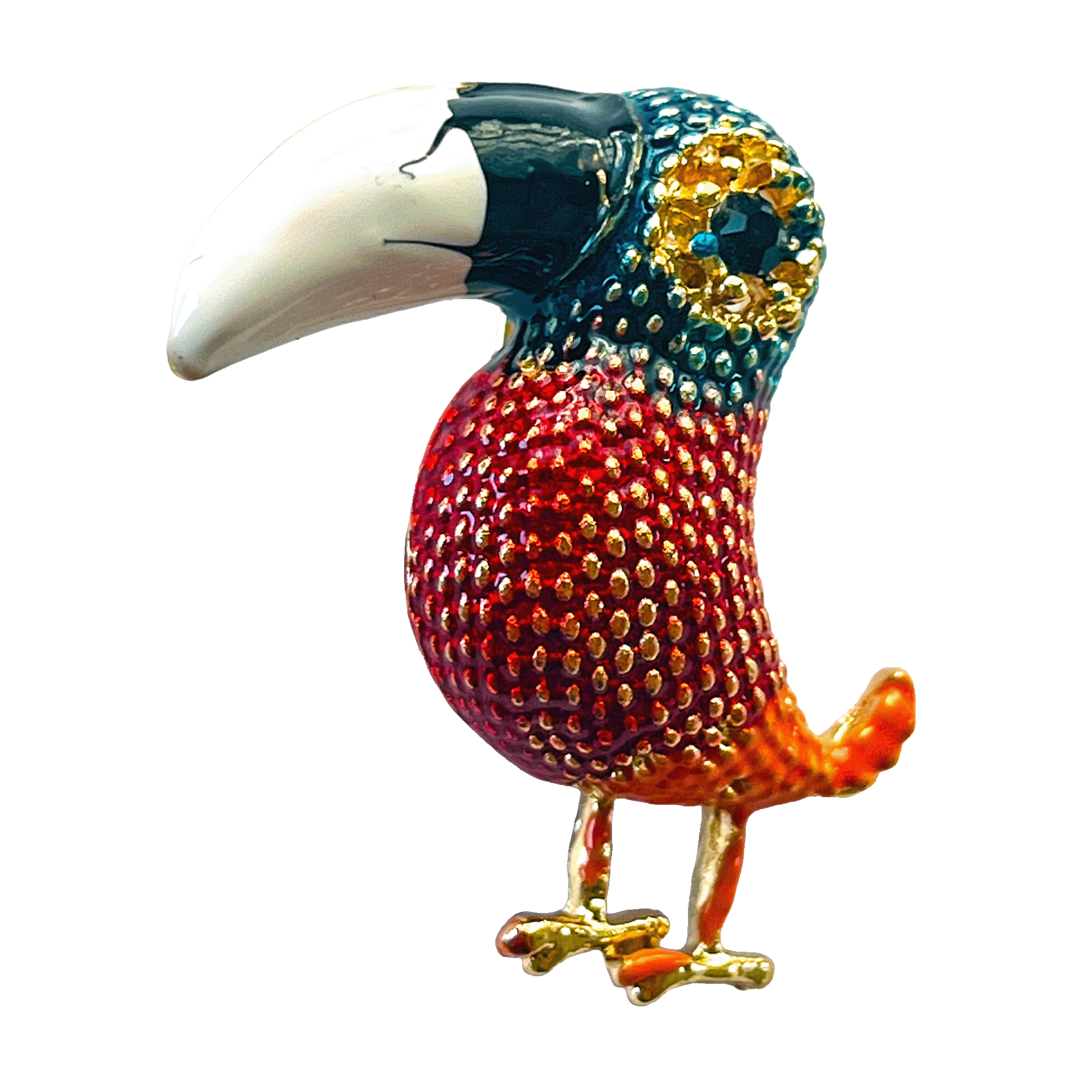 divalya-BR40-colorful-toucan-parrot-crystal-brooch-2000x2000 Colorful toucan brooch with white beak and red crystal body – Divalya jewelry