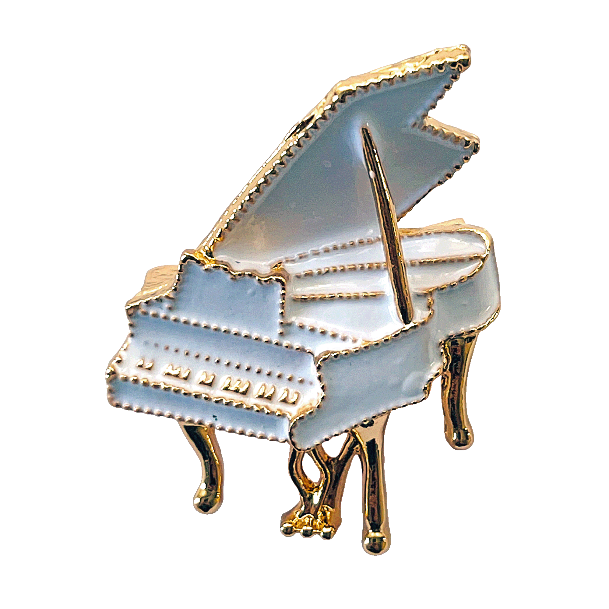 divalya-BR53-elegant-white-grand-piano-brooch-2000x2000 White grand piano brooch with gold details – Divalya jewelry
