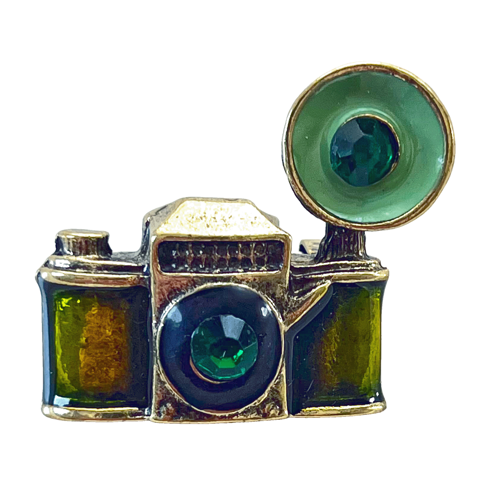 divalya-BR54-vintage-green-camera-brooch-2000x2000 Vintage green camera brooch with round flash and crystal lens – Divalya jewelry