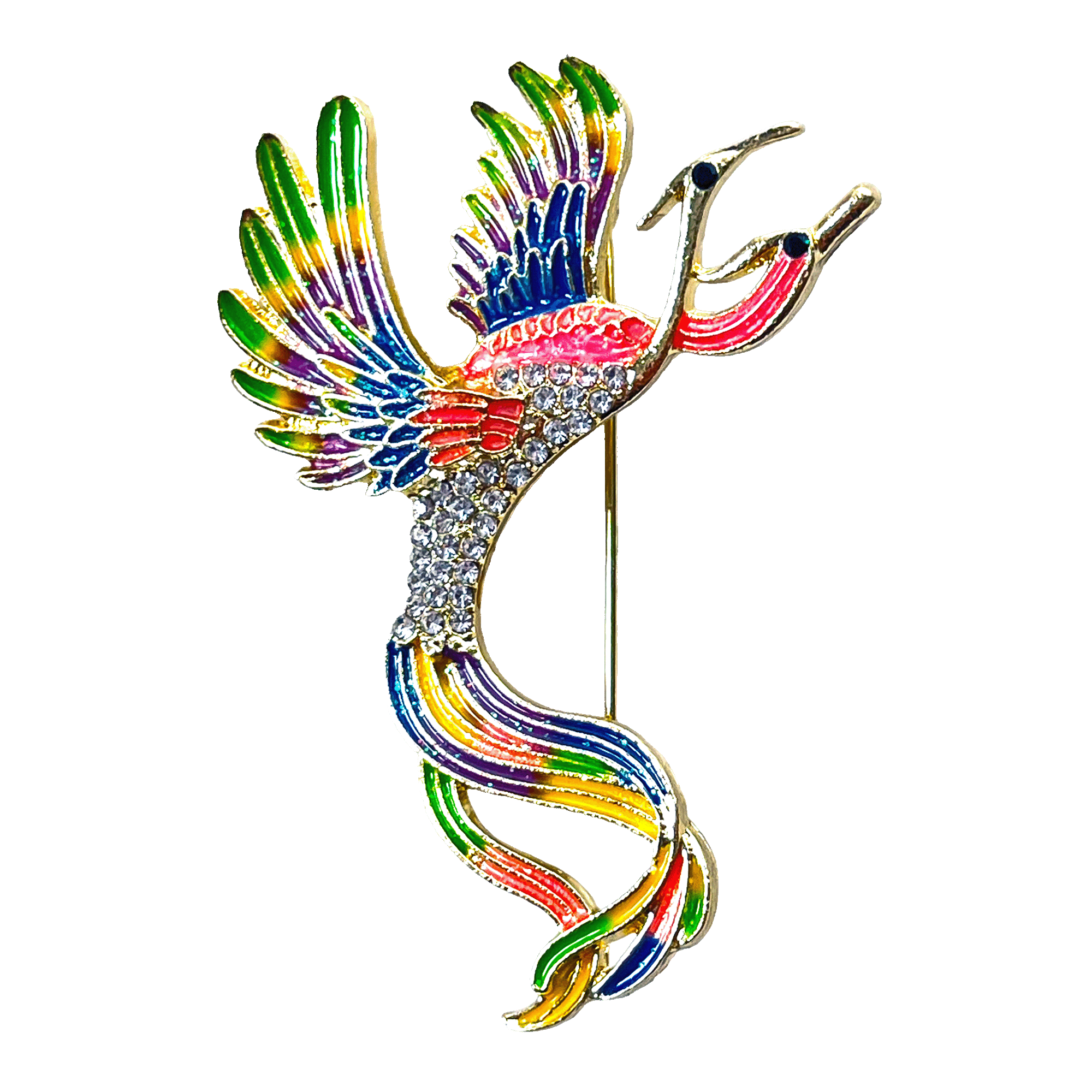 divalya-BR59-rainbow-phoenix-bird-brooch-2000x2000 Rainbow phoenix bird brooch with multicolor enamel wings and crystal accents – Divalya jewelry