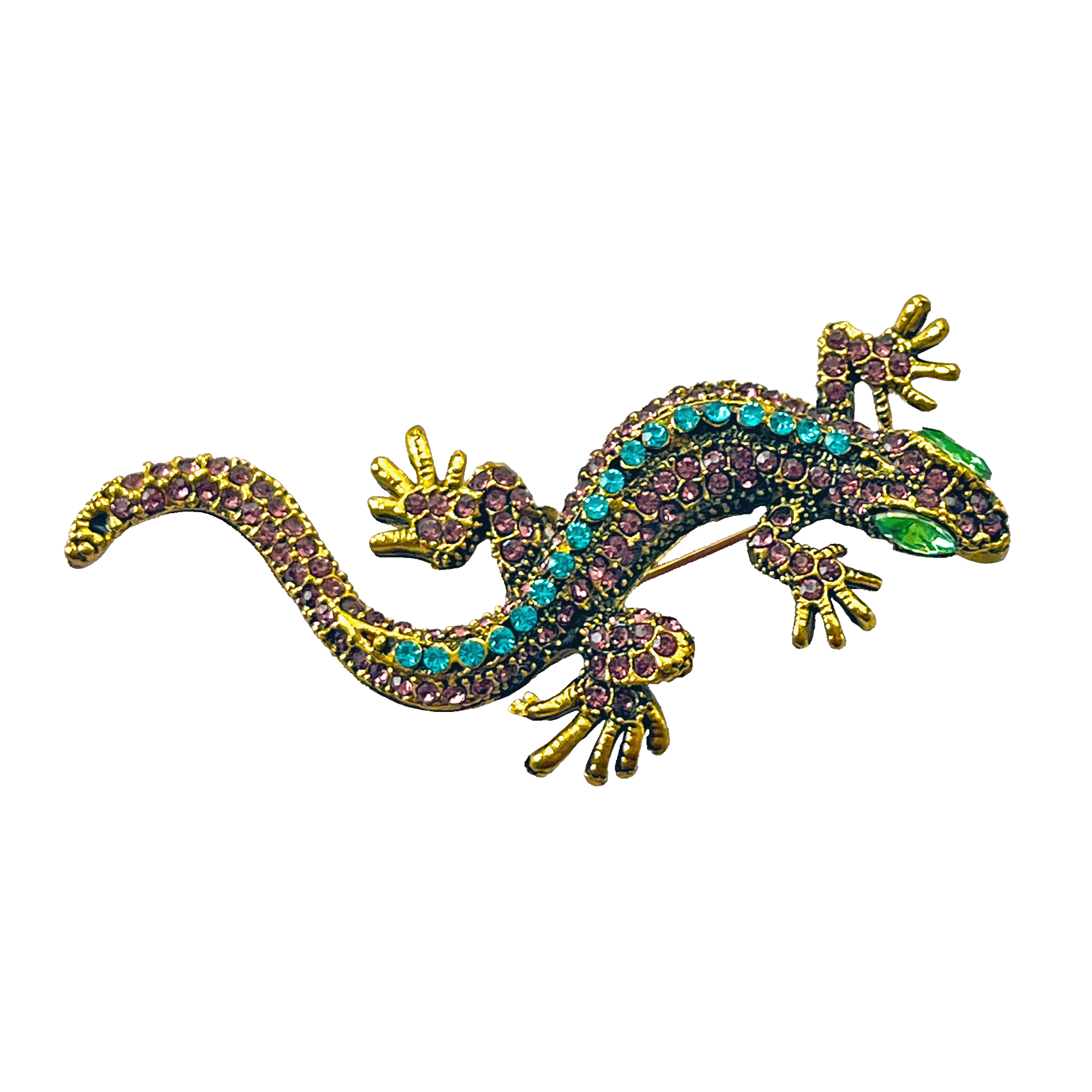divalya-BR67-colorful-crystal-lizard-brooch-green-eyes-2000x2000 Colorful crystal lizard brooch with green eyes on gold base – Divalya