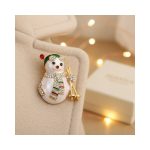 Sparkling Crystal Snowman Brooch - Image 2